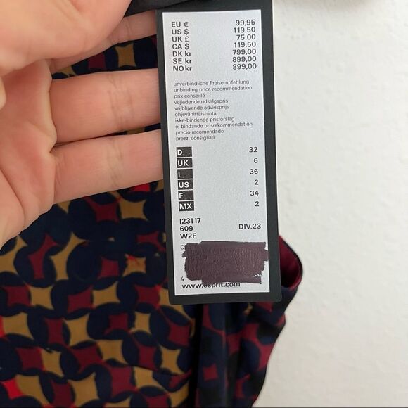 NWT ESPIRIT Geometric Shift Dress - Picture 6 of 10